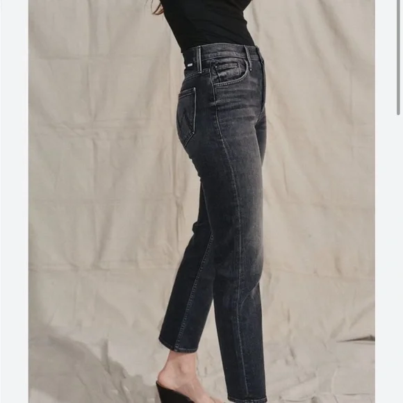 Mother Superior Tomcat Jeans Say You’re Sorry Black Jeans High Rise Straight 29